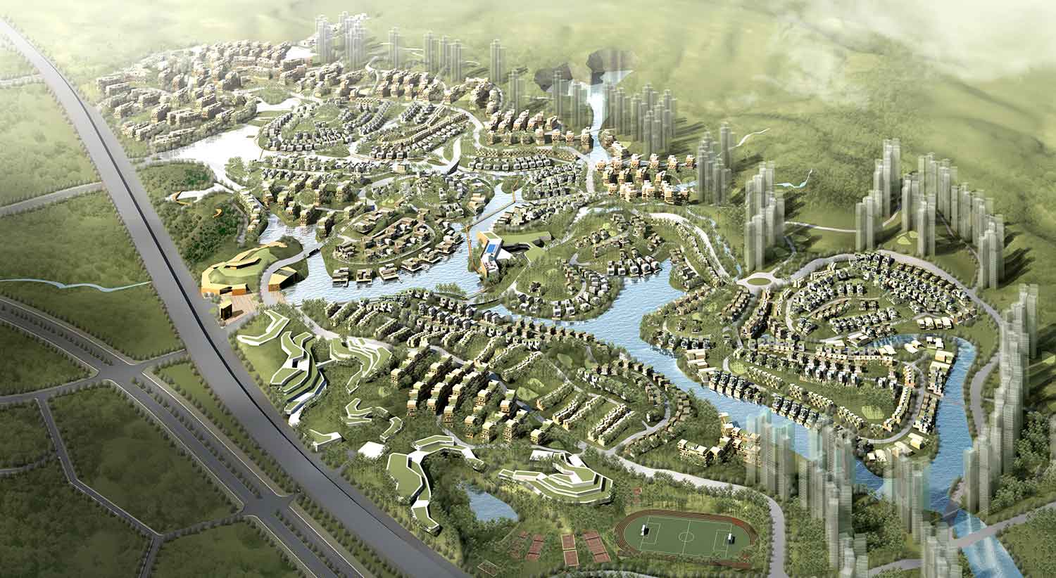 animated-aerial-view-of-park-in-daylight